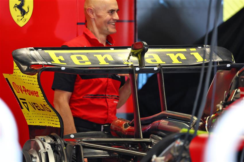 Ferrari F1 car rear wing